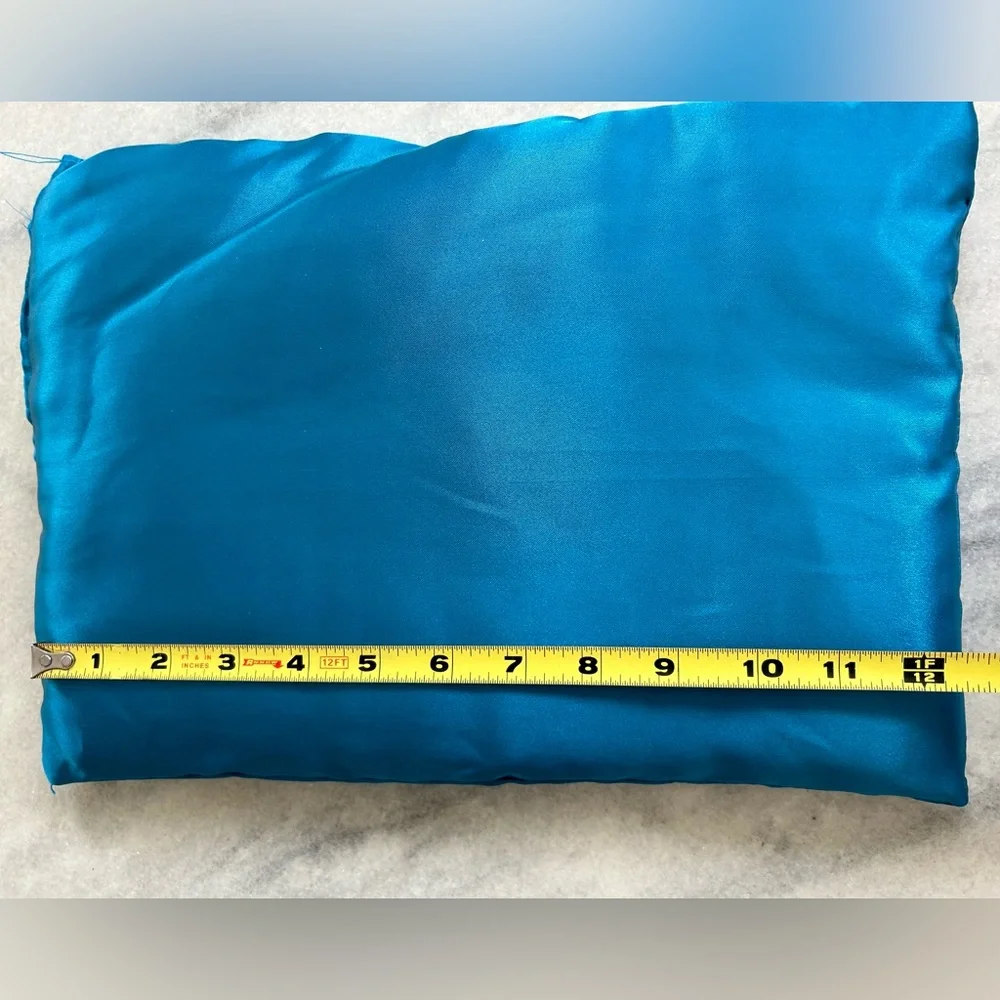 Satin travel pillow home decor accent teal blue turquoise plush